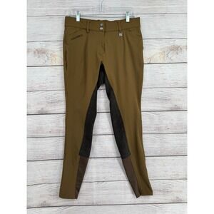 Romfh Equestrian Breeches Women 30L Brown Full Seat Riding Pants ER JB 3739
